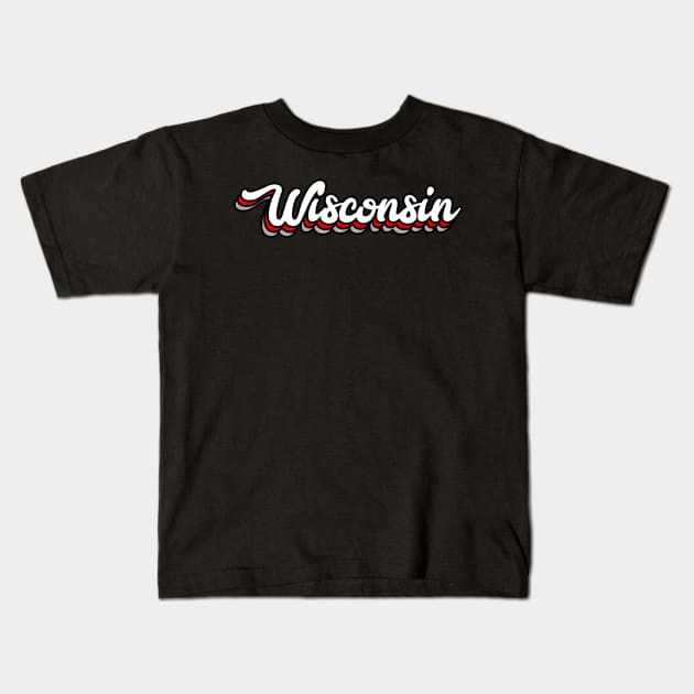 Wisconsin - UW-Madison Kids T-Shirt by Josh Wuflestad